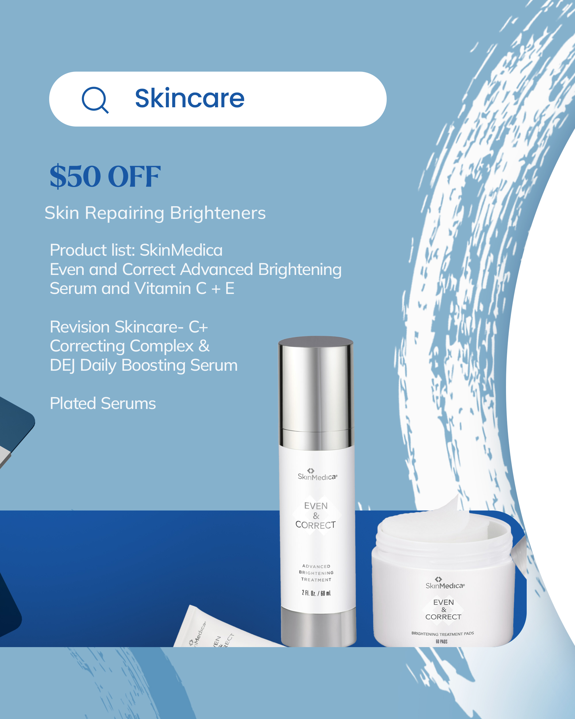 August skincare specials: HA5 and brightening eye and hydrating treatment offers.